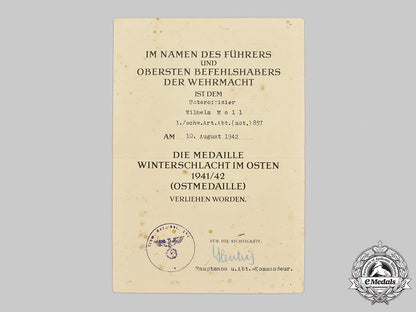 germany,_heer._a_pair_of_award_documents_to_unteroffizier_wilhelm_moll,_schwere_artillerie-_abteilung857_m21_506_1_1