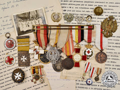 Spain, Facist State. A Rare Female Medic's Blue Division & Civil War Group