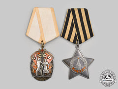 Russia, Soviet Union. Two Orders & Decorations