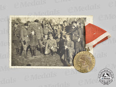 Croatia, Independent State. An Ante Pavelić Bravery Medal, Bronze Grade Medal, C.1941