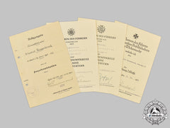 Germany, Heer. A Lot Of Award Documents To Friedrich Rosenbrock, Eastern Front Service