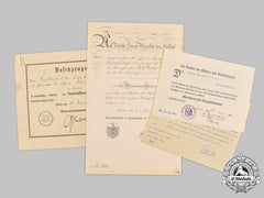 Germany, Imperial. A Lot Of Award Documents To First War Veteran And Fire Fighter Adolf Simon