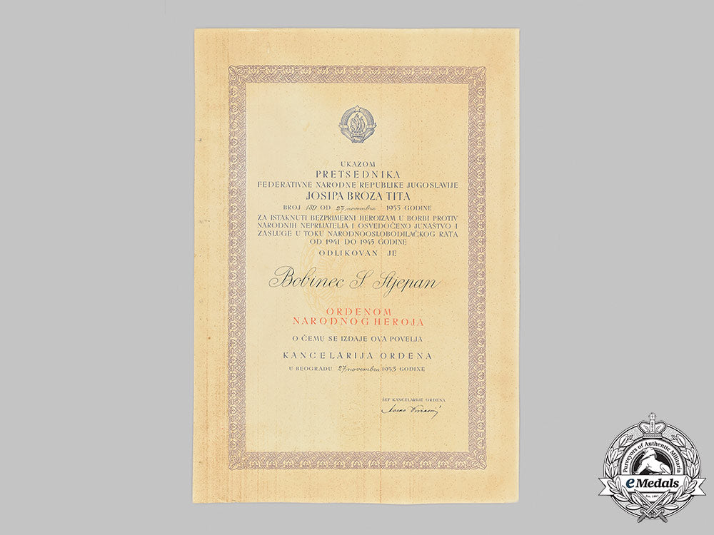 yugoslavia,_socialist_federal_republic._an_order_of_the_people's_hero_award_document_for_acts_in1941-1945,_bobibec_s._stjepan1953_m21__mnc1388