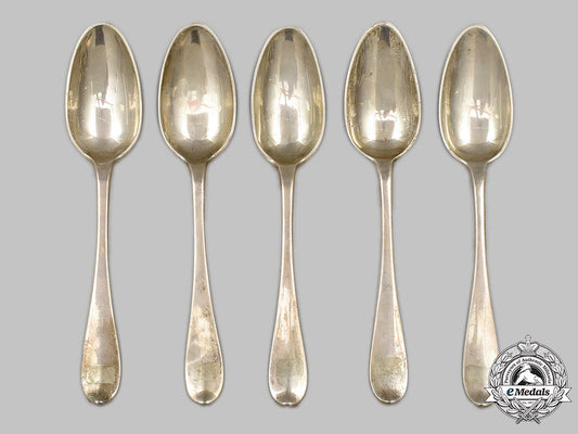 germany,_hohenzollern._a_lot_of_five_hohenzollern_silver_table_spoons,_c.1910_m21__mnc1655