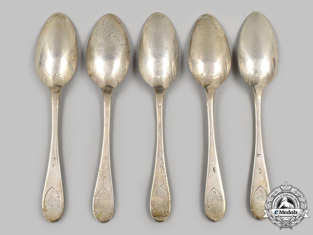 germany,_hohenzollern._a_lot_of_five_hohenzollern_silver_table_spoons,_c.1910_m21__mnc1657
