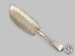 Canada. A Silver Slotted Fish Serving Utensil By George Savage & Son, C. 1840