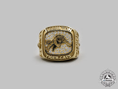 Jewellery. A Yellow Gold & Diamond Hamilton Tiger Cats Souvenir Ring
