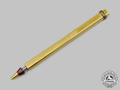 Estate. A Vintage Les Must De Cartier Vendome Gold-Plated Pen, C.1980