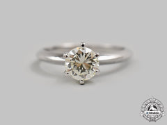 Jewellery. A White Gold & Diamond Solitaire Ring