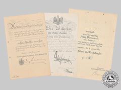 Germany, Imperial. A Collection Of Documents To Civil Servants Ludwig & Franz Binkowski, C.1902