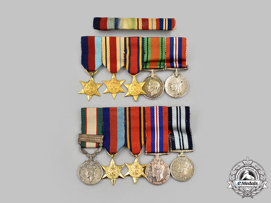united_kingdom._two_second_war_miniature_groups_of_five_and_ribbon_bar_m21__mnc9352