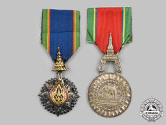 Thailand, Kingdom. Two Orders & Decorations