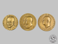 United States. Three President Dwight D. Eisenhower Commemorative Table Medals By Medallic Art