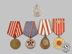 Romania, People's Republic. Five Medals & Awards