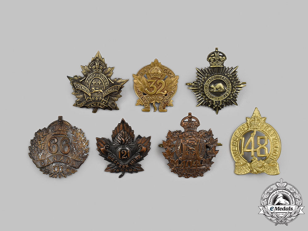 canada,_cef._seven_first_war_uniform_badges_m21_mnc5460