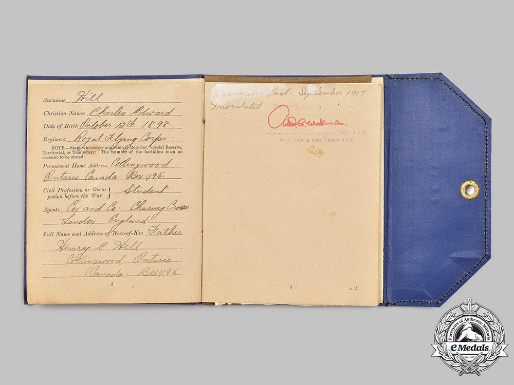 canada,_cef._an_army_book&_photograph,_second_lieutenant_hill,_royal_flying_corps_m21_mnc5582