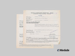 Germany, SS. A Pair of Zvonimir Medal Award Notices for SS Police Service