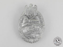 A Second War German Silver Grade Tank Badge By Ferdinand Wiedmann
