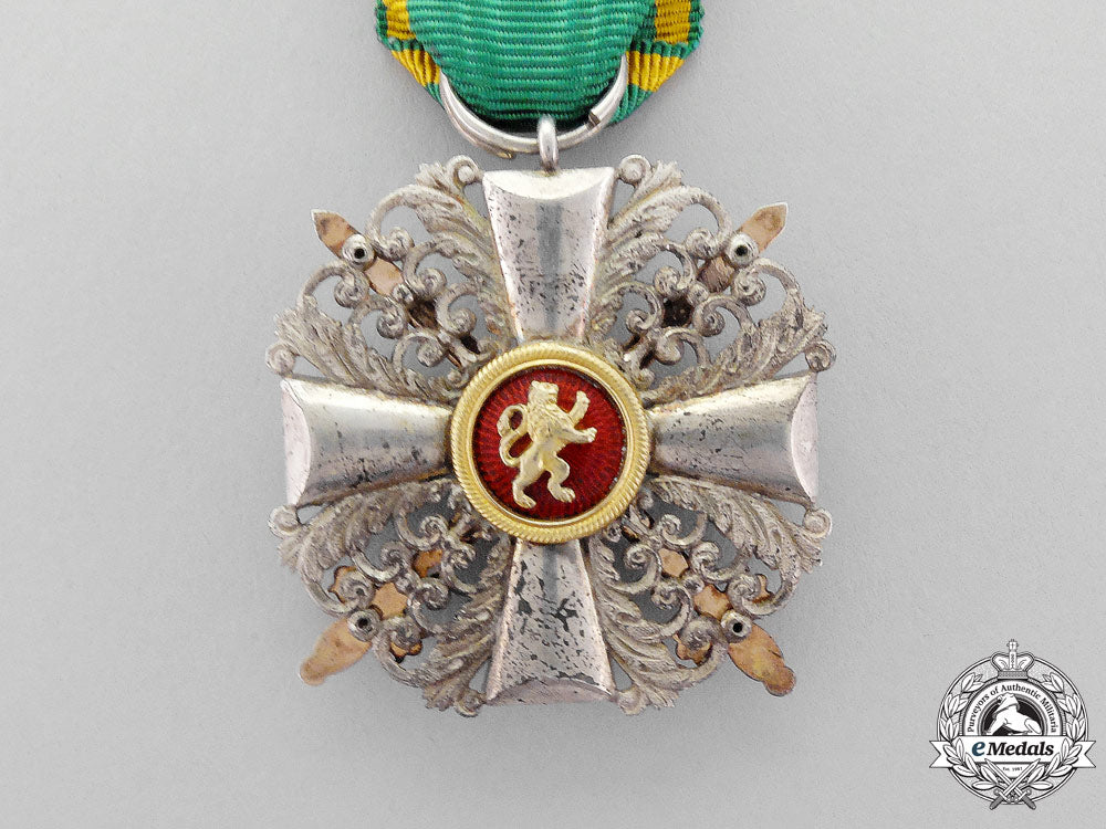an_order_of_the_lion_of_zahringen,_knight2_nd_class_cross_with_gold_swords_m_273