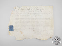 An 1805 Appointment Document To Ordnance Storekeeper At Quebec City, Lower Canada