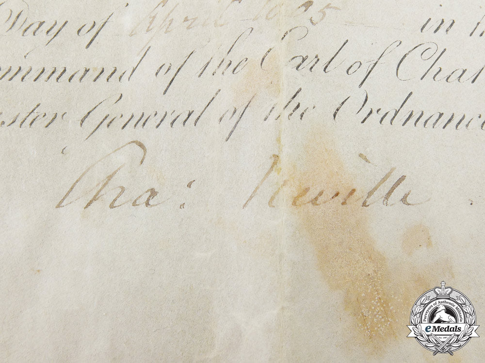 an1805_appointment_document_to_ordnance_storekeeper_at_quebec_city,_lower_canada_m_281_2