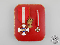 Italy. A Fullsize And Miniature Italian Order Of The Crown Of Italy, Knight, Cased
