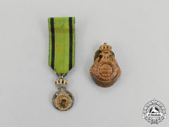Serbia, Kingdom, Two Miniature Albanian Retreat Commemorative Medals