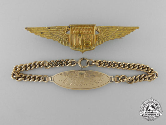 united_states._an_aviator's_wings_with_id_tag_to_a.b._babbitt,_c.1918_m_433_3_1