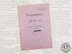 A Dönitz Signed Official War Diary Of The Commander Of U-Boats For August 1941
