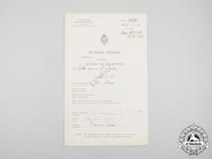 Yugoslavia, Kingdom. An Order Of St. Sava Award Document To An American, 1923