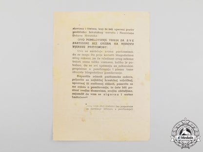 a_second_war_period_croatian_leaflet_inviting_partisans_to_surrender_m_490