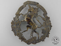 A 9Th Mississauga Horse Pugaree Helmet Badge; 1907 Design