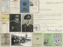 Germany, Ss. An Award Document For Rare Ss-Pilots Badge Signed By Famous Wwi Ace With Documents