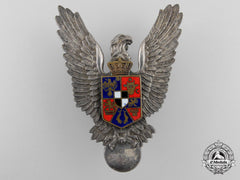 A Scarce Second War Romanian Pilot's Badge In Solid Silver