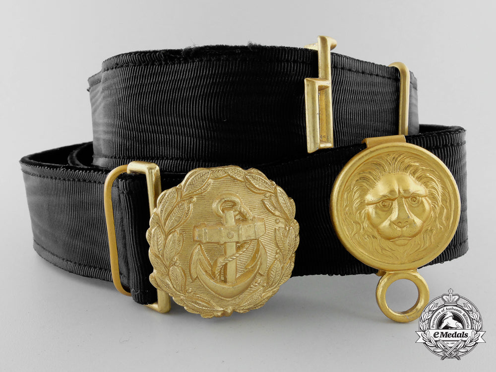 a1940_german_line_officer's_undress_buckle_and_fittings_with_belt_by_friedrich_linden_m_787
