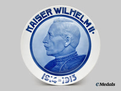 Germany, Imperial. A Kaiser Wilhelm Ii Plate, 1914-1915, By Rosenthal Kunstabteilung Selb Bavaria