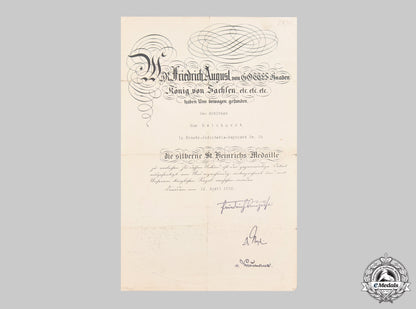 germany,_imperial._a_saxon_military_saint_henry_order_silver_medal_document,1918__mnc1978_m20_0819_1