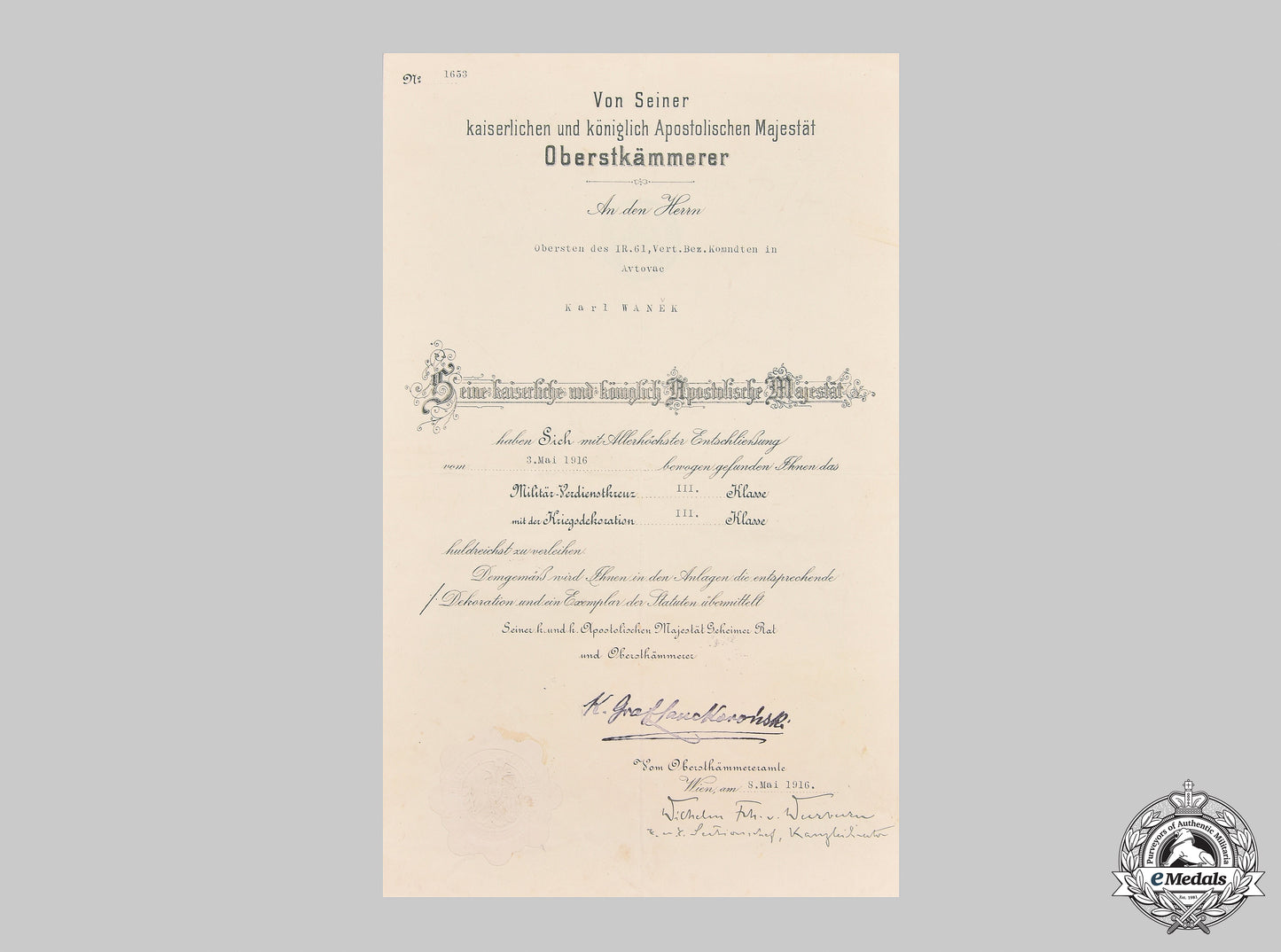 austria,_imperial._a_large_military_merit_cross_iii_class_document,_infantry_regiment61__mnc2021_m20_0834