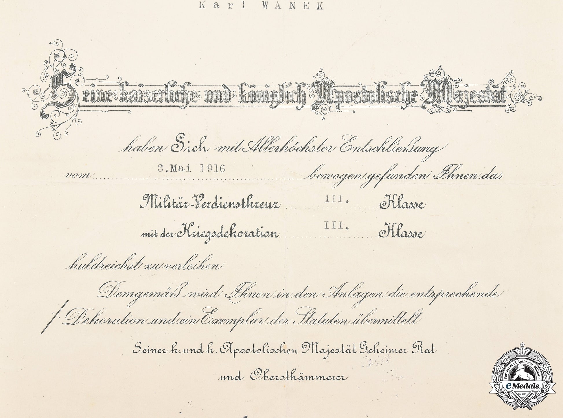austria,_imperial._a_large_military_merit_cross_iii_class_document,_infantry_regiment61__mnc2026_m20_0836