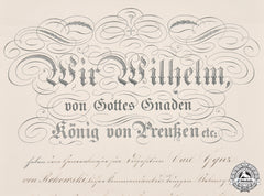 Germany, Imperial. A Crown Order Ii Class Document To Generalmajor Karl Gynz Von Rekowski, 1904
