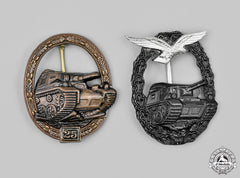 Germany, Federal Republic. A Pair Of Panzer Assault Badges, 1957 Versions