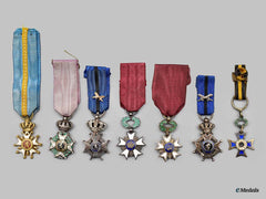 Belgium, Kingdom. A Lot Of Seven Miniature Awards