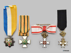 Luxembourg, Malta, International. A Lot of Four Miniature Awards