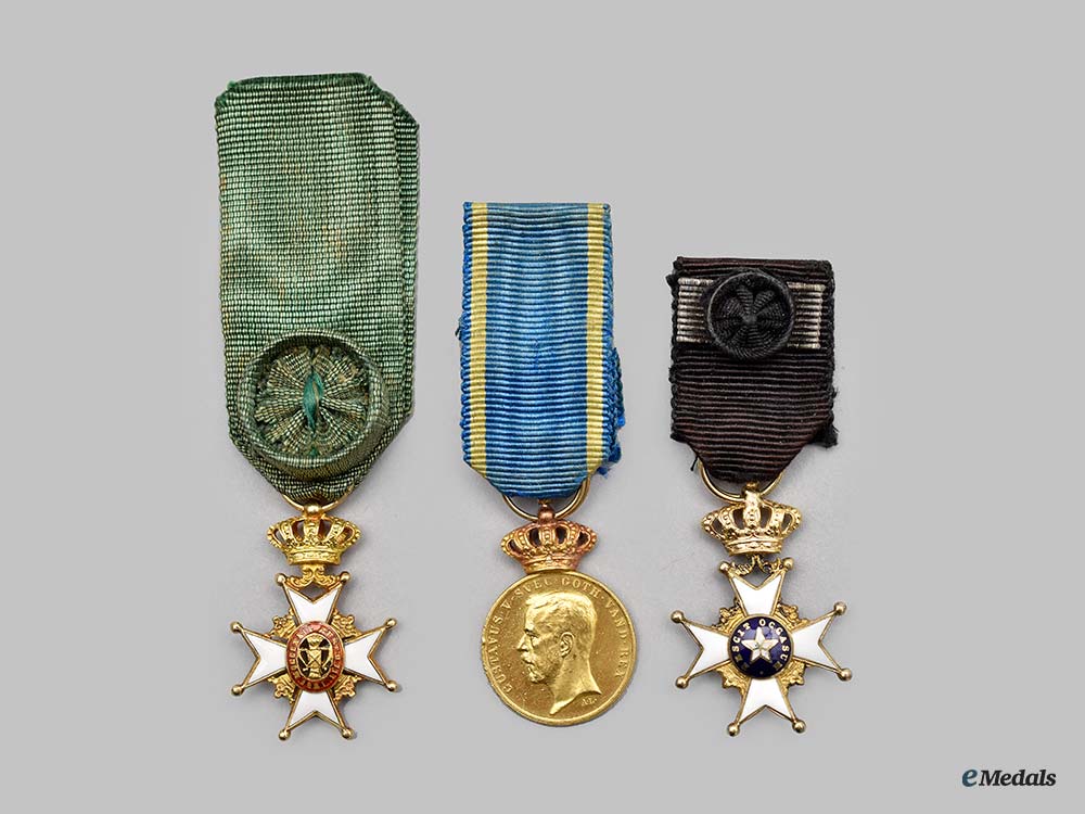 sweden,_kingdom._a_lot_of_three_miniature_awards__mnc3868-_1_