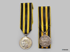 Russia, Imperial. A Lot Of Two Miniature Medals