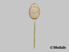 Germany, Third Reich. A Coburg Honour Badge, Bronze Grade, Stick Pin Miniature