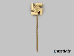 Germany, Ss. A Rare Long Service Award, I Class For 25 Years, Stick Pin Miniature