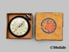 Germany, Kriegsmarine. A Stopwatch In Original Carton, With Case, By Junghans