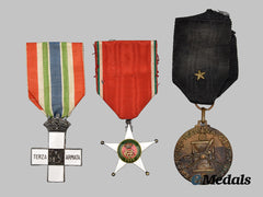 Italy, Kingdom. A Lot Of Three Medals & Awards