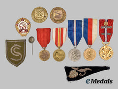 Czechoslovakia, Republic. A Mixed Lot Of Medals, Badges & Insignia